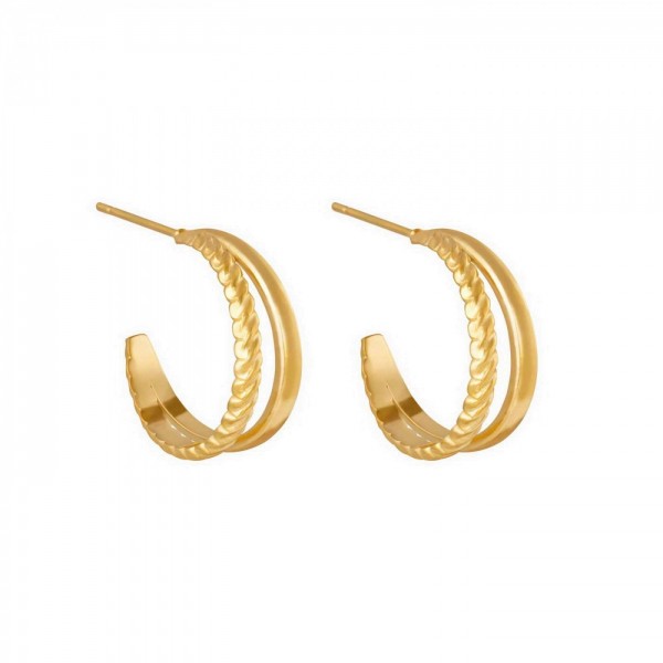 Staybright Hoops Double Earrings