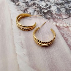 Staybright Hoops Double Earrings