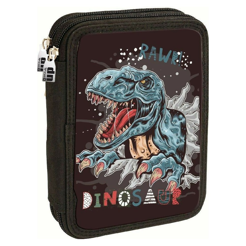 Double Full Pencil Case Dinosaur Back Me Up