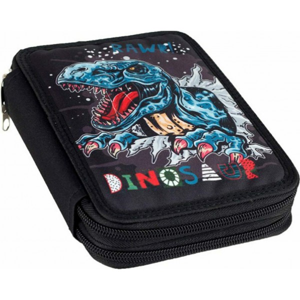 Double Full Pencil Case Dinosaur Back Me Up