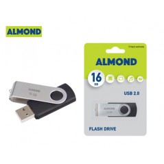 USB Almond Flash Drive 16GB Twister black