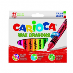 Carioca Jumbo Crayons 12 Colors