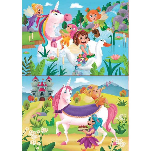 Puzzle 2X20 pcs. Unicorns and Fairies