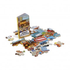 Vehicles at the Construction Site Book & Puzzle 100 pcs.