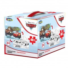 Coloring Puzzle 48 pcs. 2 Sides in Cube Cars