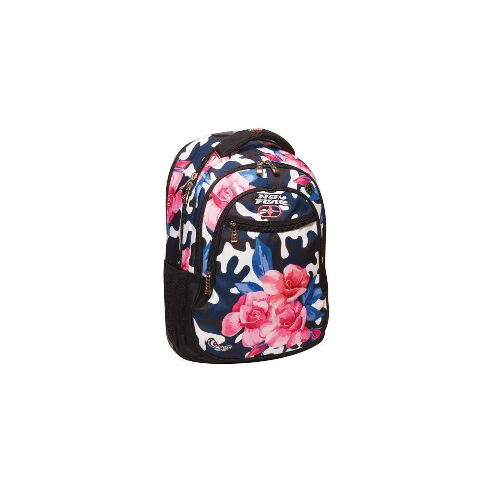 No Fear Back me Up Army Flower Backpack