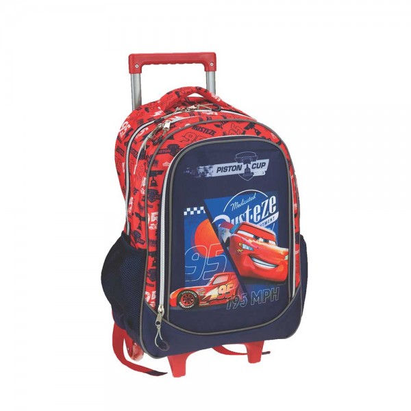 GIM Cars Double Vision Primary School Trolley Bag