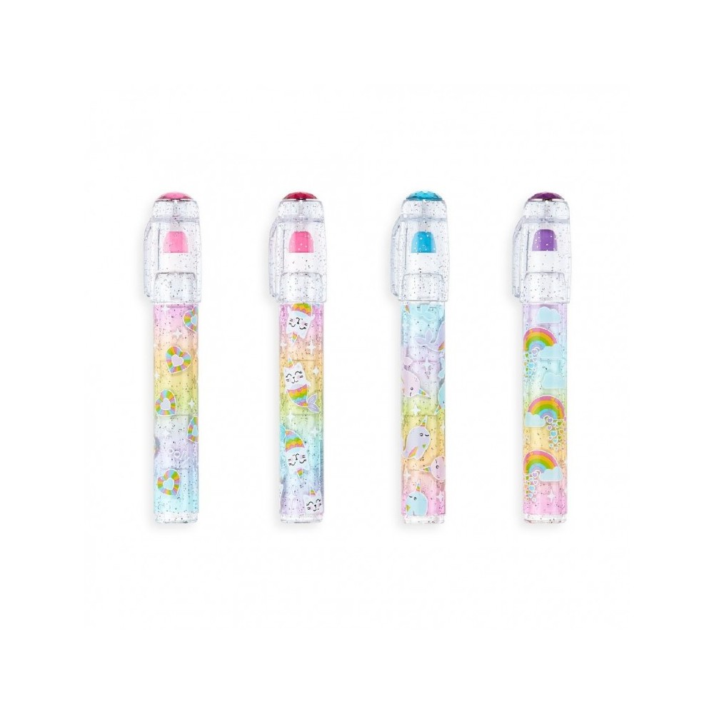 Aromatic Eraser Pen Rainbow Glitter Gem 1pc. - 4 Designs Ooly