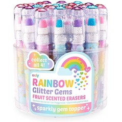 Aromatic Eraser Pen Rainbow Glitter Gem 1pc. - 4 Designs Ooly