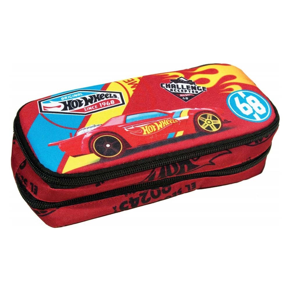 Pencil Case Oval GIM Hot Wheels Challenge