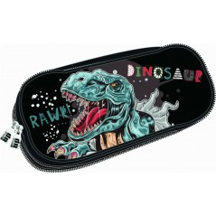 Pencil Case Oval Dinosaur Back Me Up