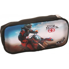 Pencil Case Oval Red Motorcross No Fear