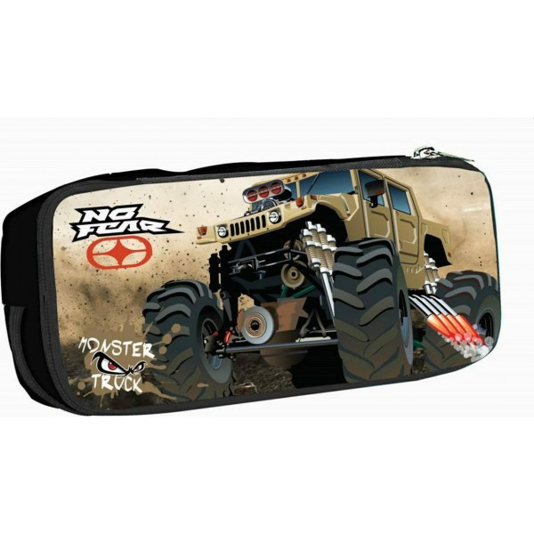 Pencil Case Oval Monster Truck No Fear Back Me Up