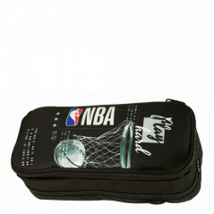 Pencil Case Oval Play Hard NBA Back Me Up