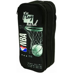 Pencil Case Oval Play Hard NBA Back Me Up