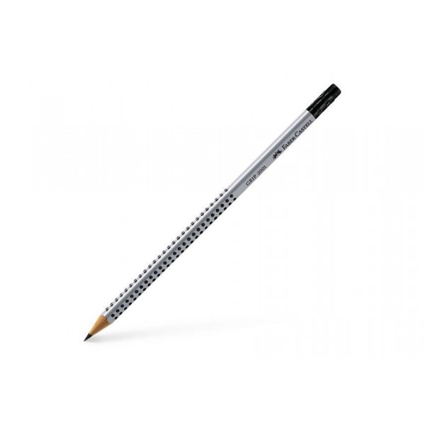 Μολύβι Grip με γόμα γκρι Faber-Castell