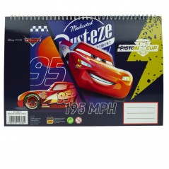 Drawing pad A4 40 Sheets with Cars GIM stickers