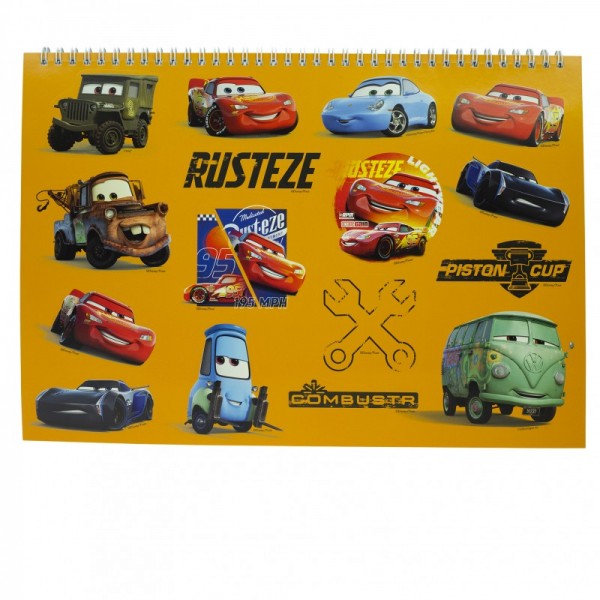 Drawing pad A4 40 Sheets with Cars GIM stickers