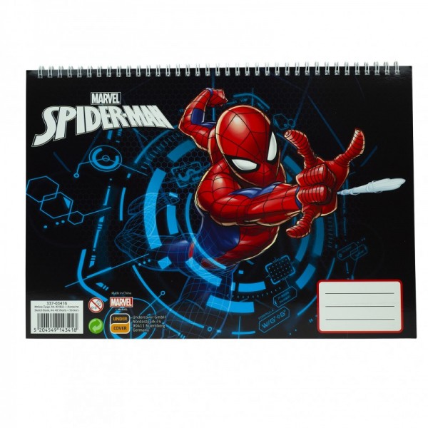 Drawing pad A4 40 Sheets with Spiderman GIM stickers