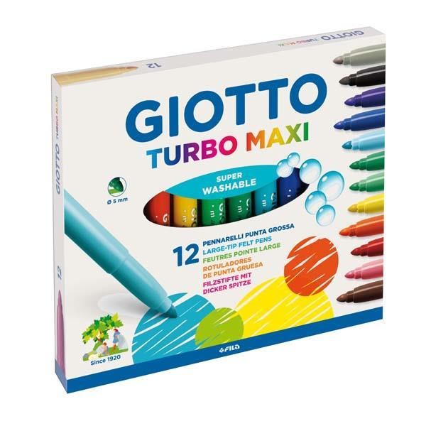 Markers Thick 12 pcs. Turbo Maxi Giotto