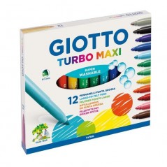 Markers Thick 12 pcs. Turbo Maxi Giotto