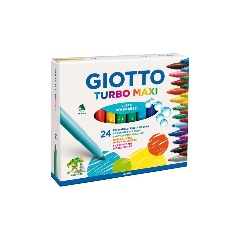 Markers Thick 24 pcs. Turbo Maxi Giotto