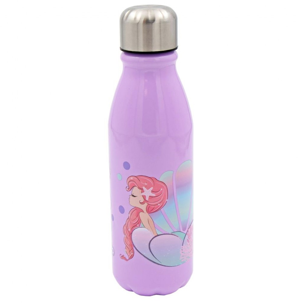 Mermaid aluminum water canteen 540ml Must 5.5x22 cm.