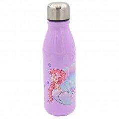 Mermaid aluminum water canteen 540ml Must 5.5x22 cm.