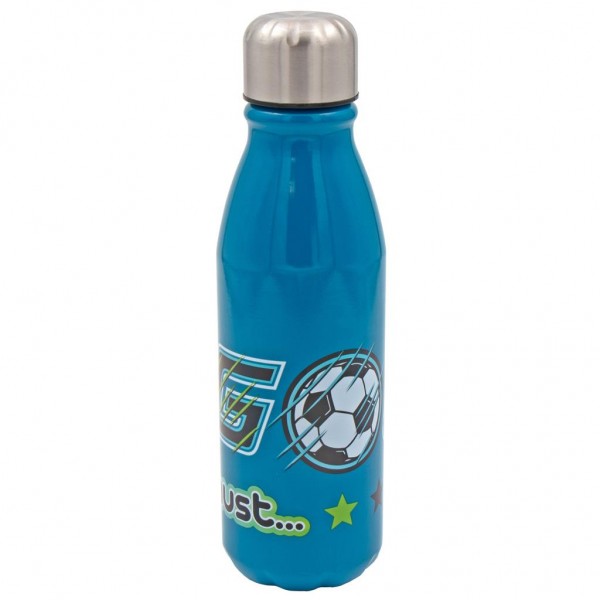 Football aluminum water canteen 540ml Must 5.5x22 cm.