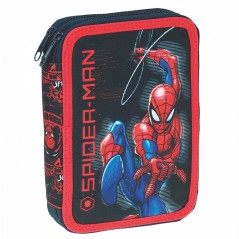 Κασετίνα Διπλή Γεμάτη Spiderman Logo GIM