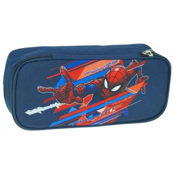 Pencil Case Oval Spiderman Lines GIM