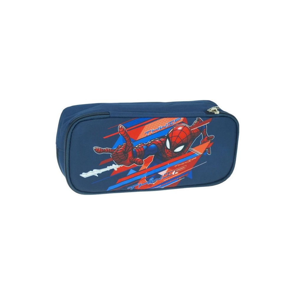 Pencil Case Oval Spiderman Lines GIM