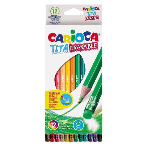 CARIOCA Tita erasable colour pencils (12 pieces)