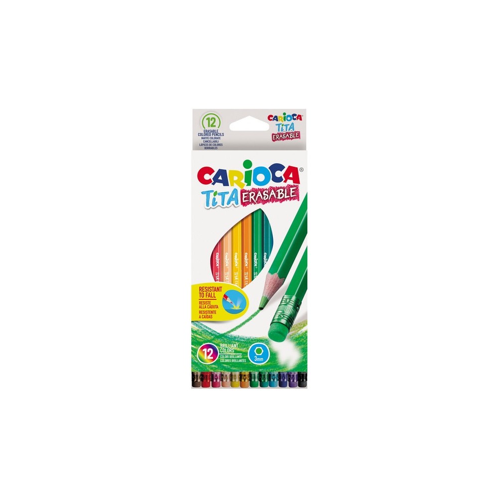 CARIOCA Tita erasable colour pencils (12 pieces)