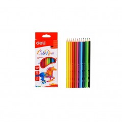 Deli Wood-Free Colorun crayons (12 pieces)