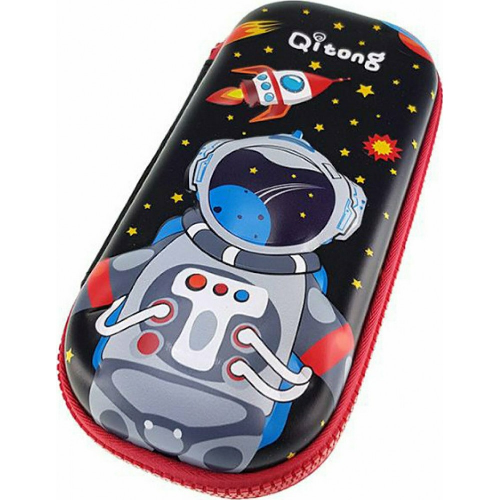 Pencil Case Oval 3D Graffiti Astronaut