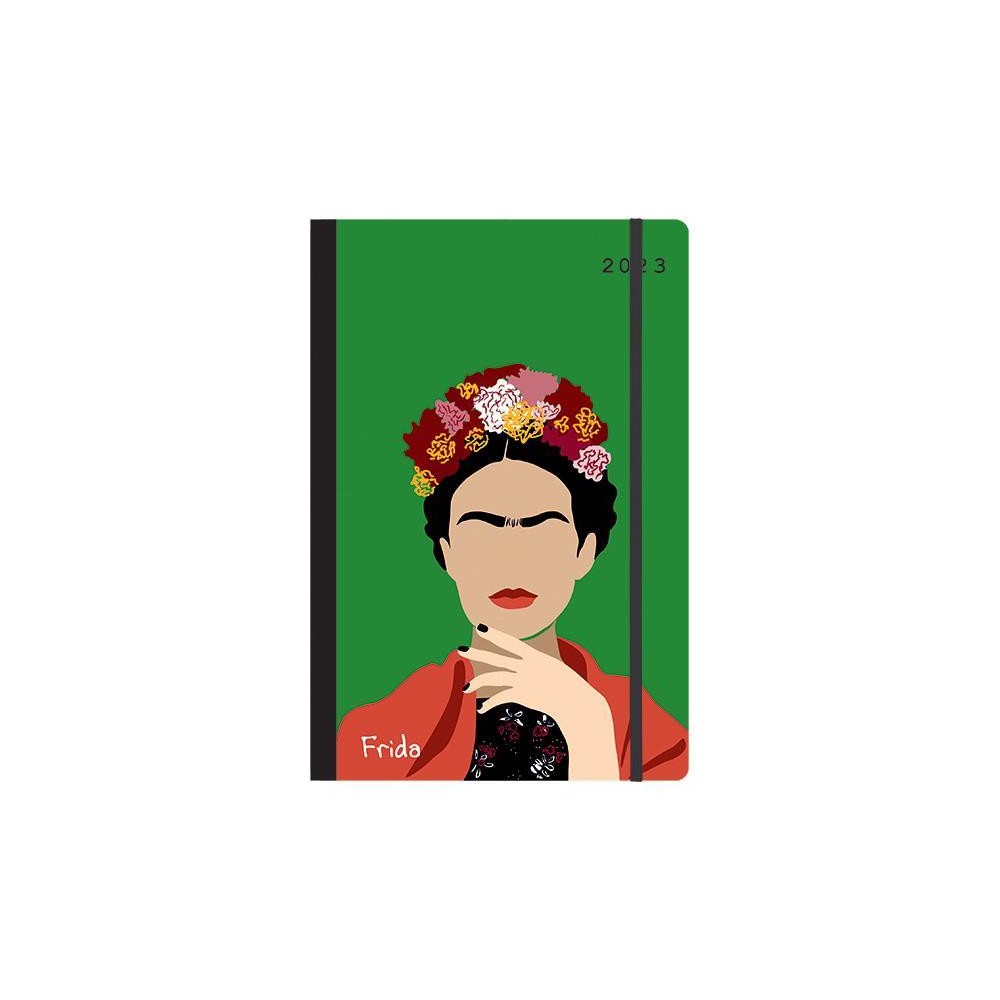 Daily calendar 2023 12x17cm. Trends flexi with Frida rubber band