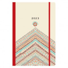 Daily calendar 2023 12x17cm. Trends flexi with Boho Style rubber band