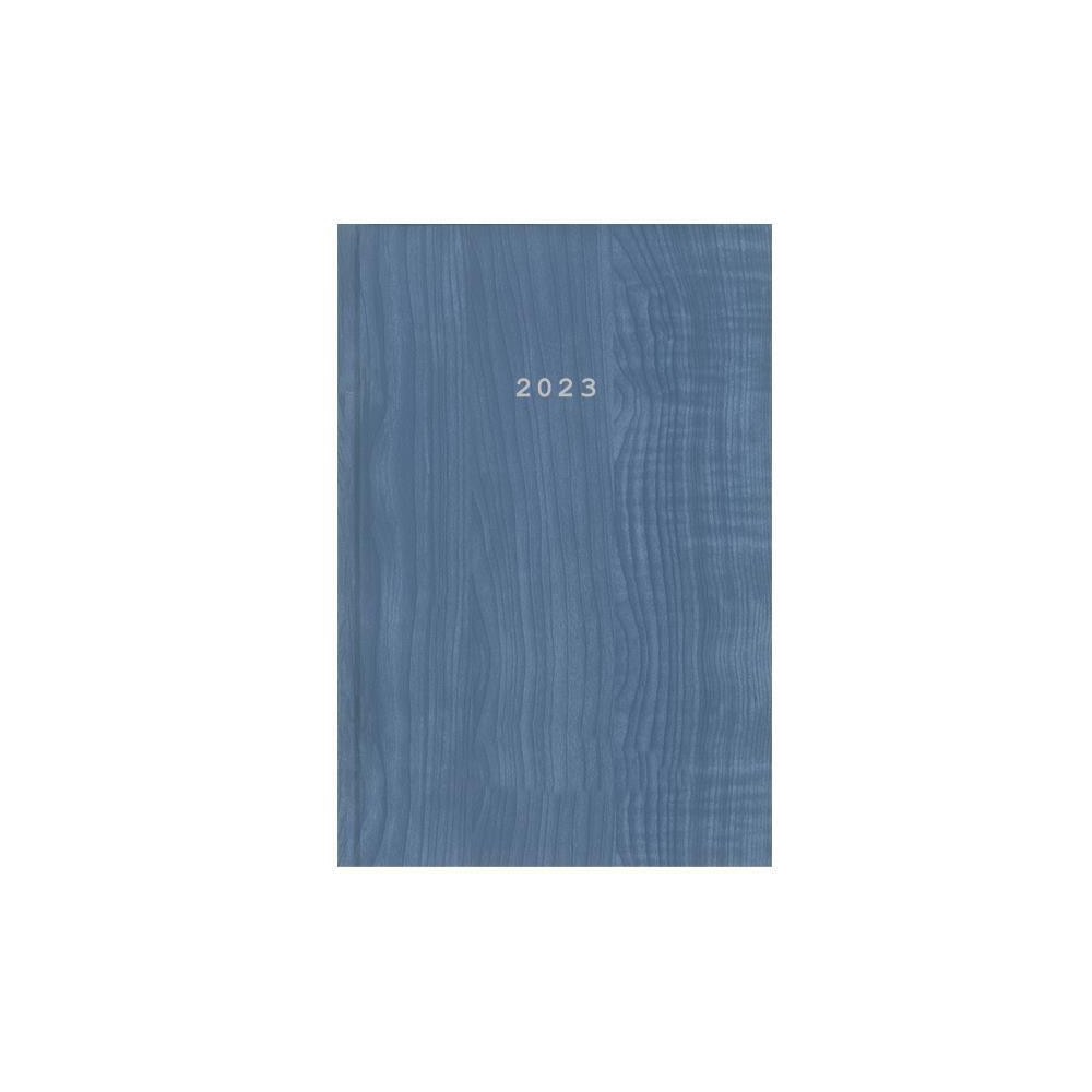 Daily calendar 2023 12x17cm. wood bound light blue