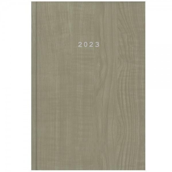 Daily calendar 2023 14X21cm. wood bound beige