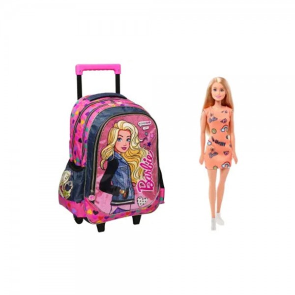 Trolley School Bag Gim Barbie