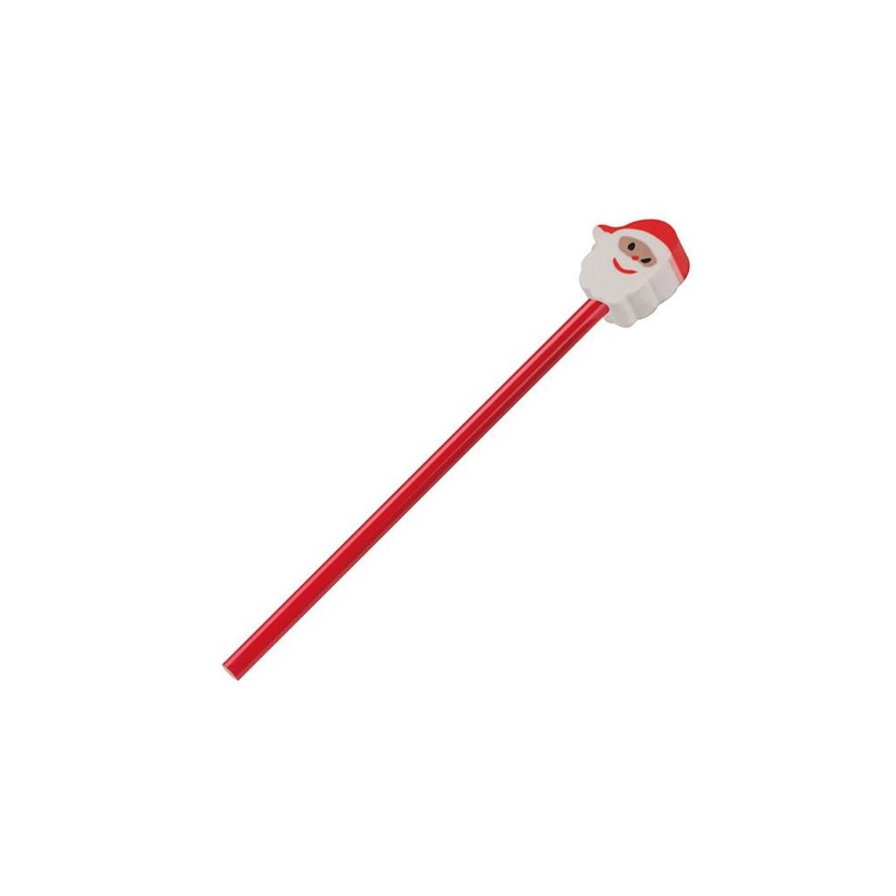 Christmas pencil with Santa Claus eraser