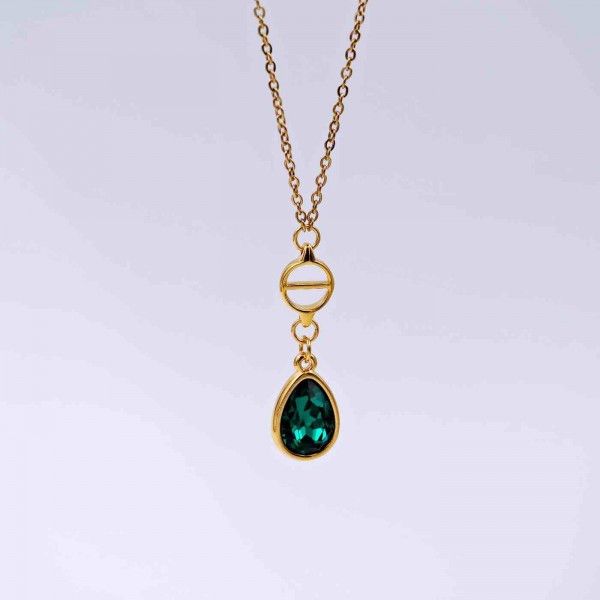 Theta crystal necklace