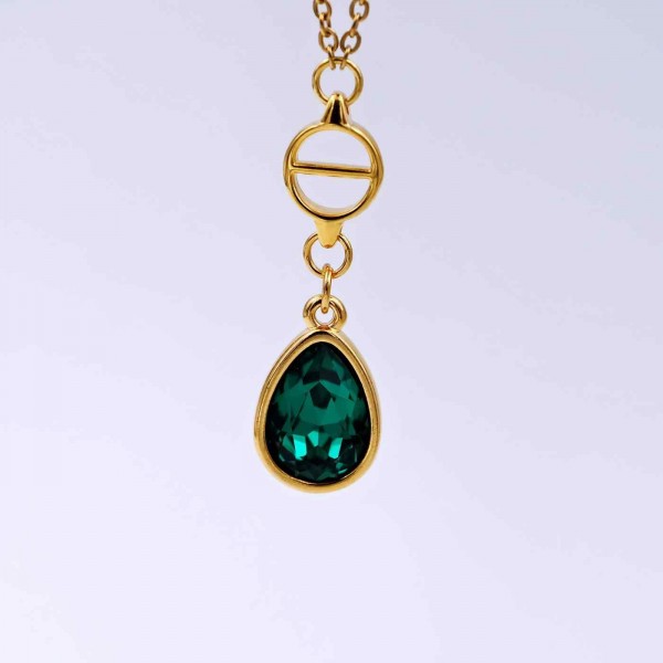 Theta crystal necklace