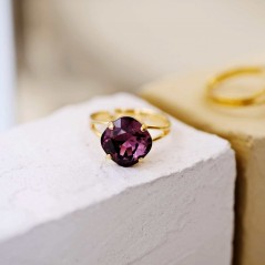 Gold-plated ring with Austrian crystal