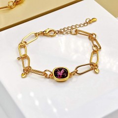 Chain bracelet with Swarovski crystal