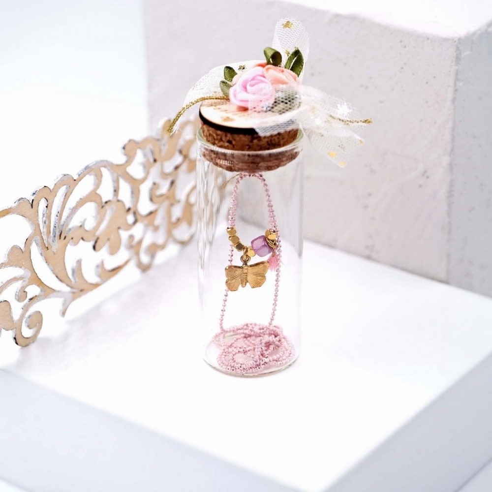 Children's necklace Butterfly in a bottle