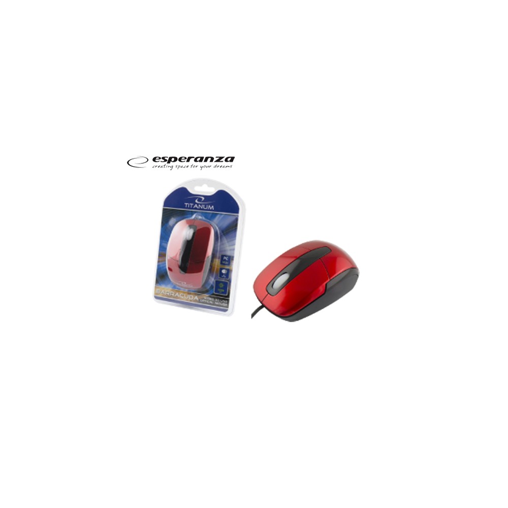 Mouse USB Titanum Red TM-108R ESPERANZA