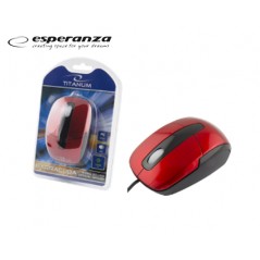 Mouse USB Titanum Red TM-108R ESPERANZA