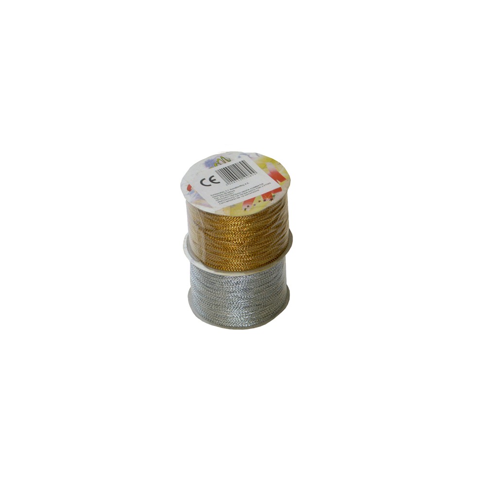 Thin metallic craft cord 50m